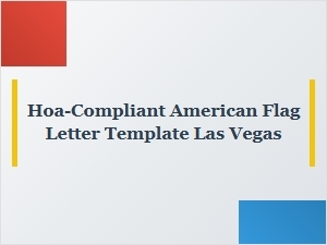 Customizable Hoa-Compliant American Flag Letter Template for Las Vegas
