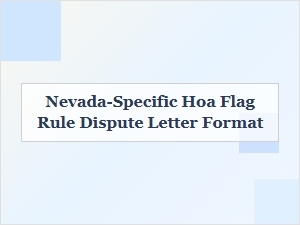 Nevada Hoa Flag Rule Dispute Letter Template