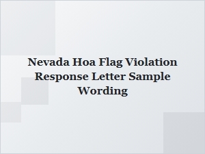 How to Respond to a Nevada Hoa Flag Display Violation