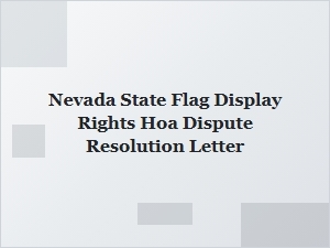 Resolving Hoa Disputes Over Nevada State Flag Display Rights
